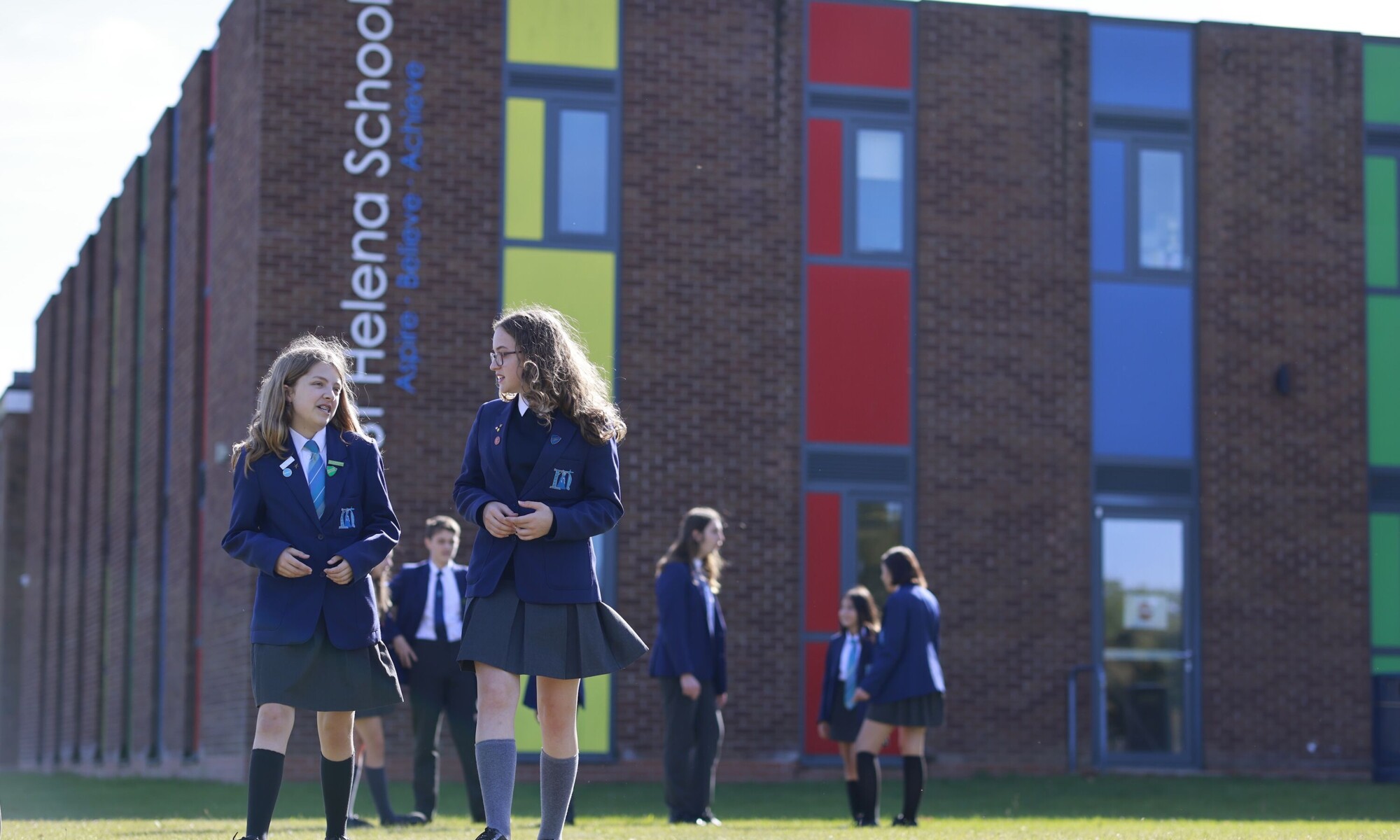 St Helena Students outside