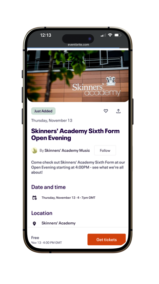 Eventbrite - Sixth Form Open Evening