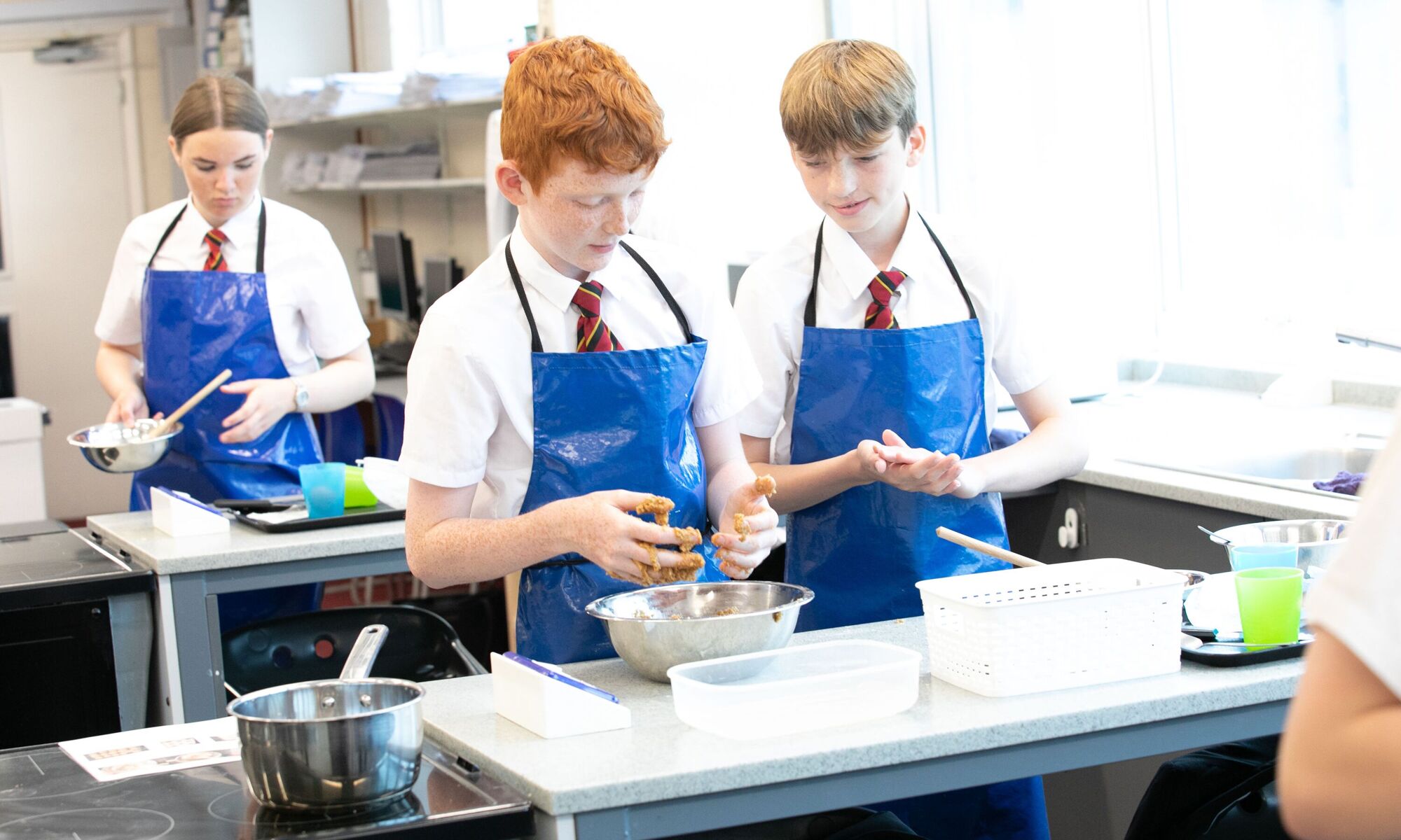 The eastwood academy student in cooking class