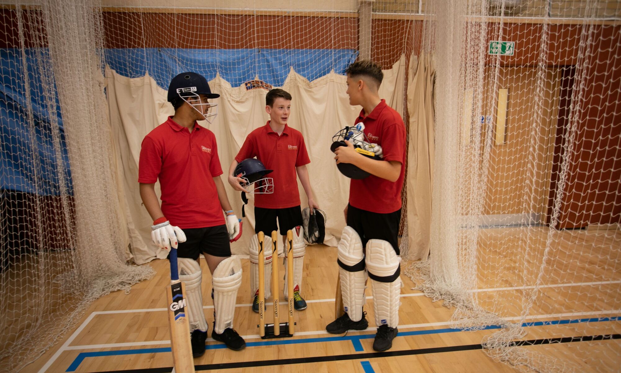 The eastwood academy students in cricket lesson