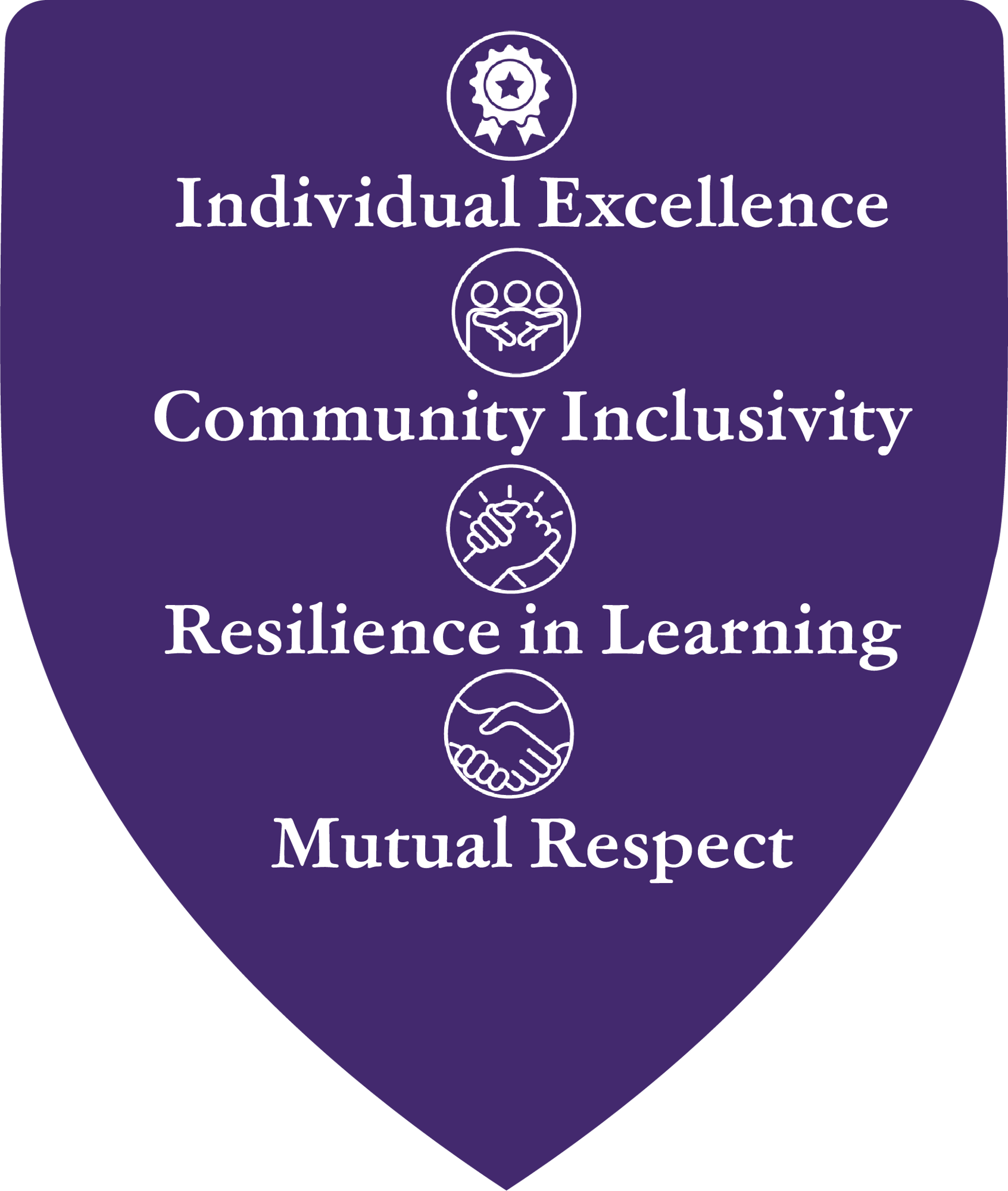 Sixth Form Graphic shield purple