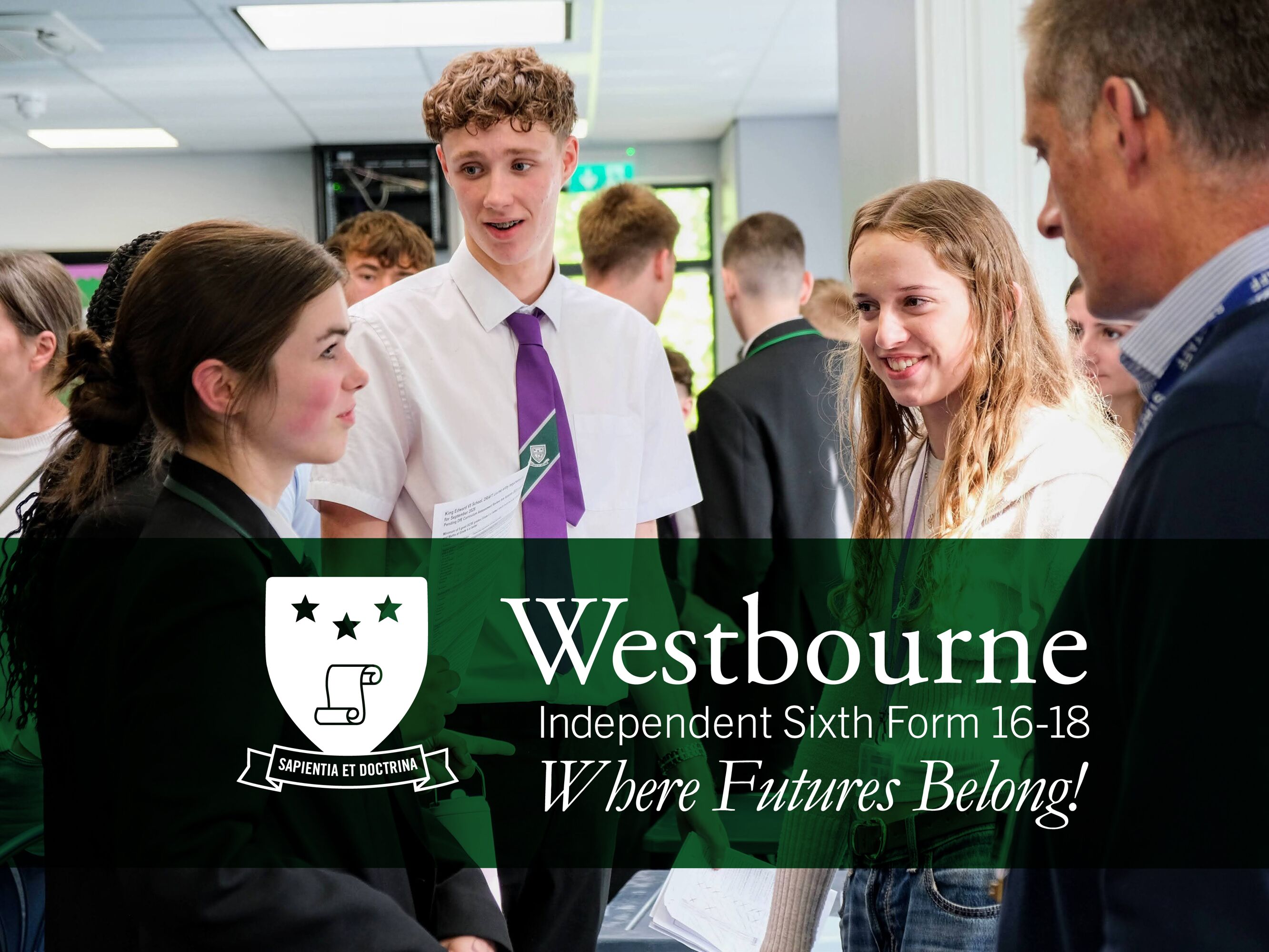Sixth Form Branding application   white version with green strip